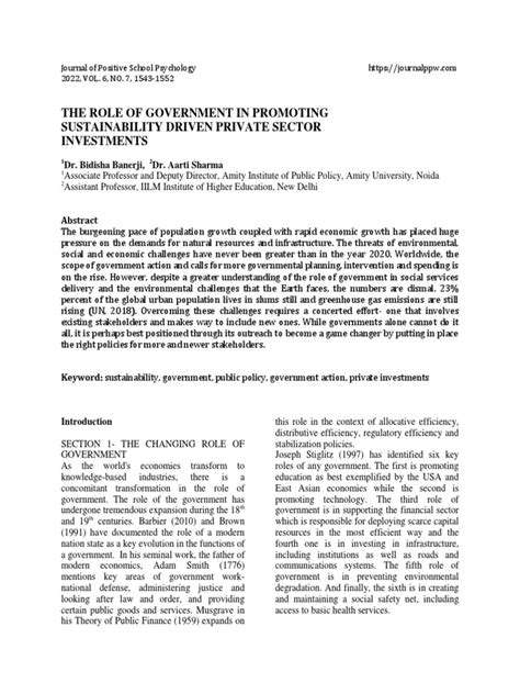 TheRoleofGovernmentandPrivateInvestment